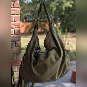 Vintage Hobo International Shoulder Bag Hobo Avocado Green Y2K